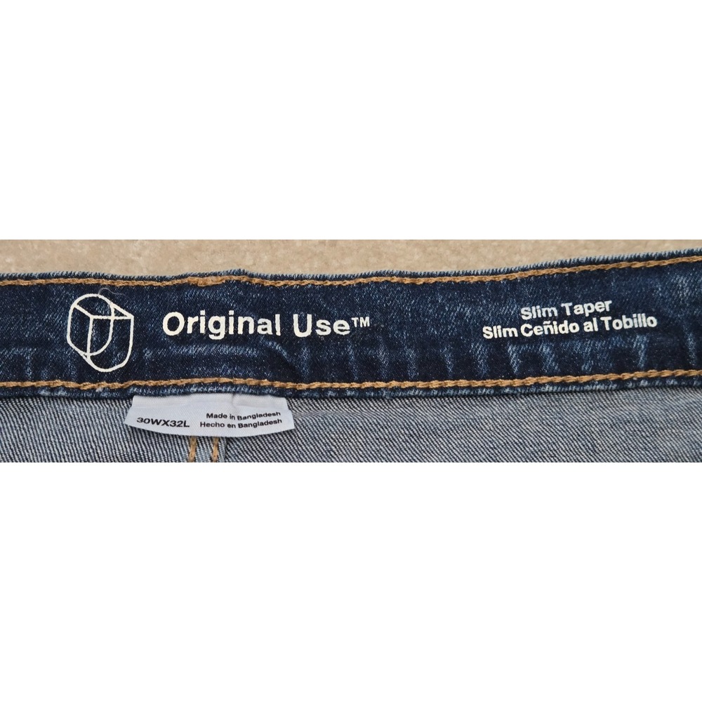 Original Use Slim Taper Jeans Men's 30W/32L Blue‎ NWOT - Picture 9 of 13